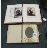 2 Victorian leather bound photo albums