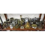 Shelf of metalware