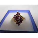 Gold ruby & diamond ring