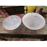 Large Portmeirion glass bowl & plate