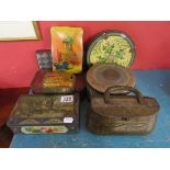 Collection of vintage biscuit tins