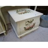 Small painted chest of 2 drawers