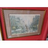 Signed print by J L Chapman - 'Victorian Twilight' - Blind stamped