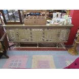 Limed oak Continental sideboard