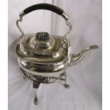 Silver plated spirit kettle