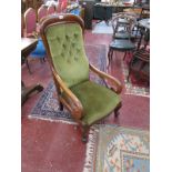 Victorian mahogany armchair