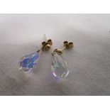 Gold crystal earrings