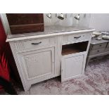 Painted cabinet with marble top