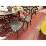 Set of 4 Victorian cabriole leg dining chairs