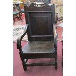 Early oak armchair