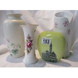 4 vases to include Poole and Royal Worcester