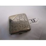 Silver cigarette case - Approx 95g