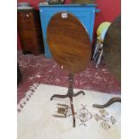 Small Regency mahogany tip-top pedestal table