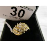 18ct diamond set cluster ring