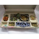 Box of mixed costume jewellery