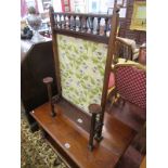 Arts & Crafts mahogany fire screen