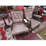 Pair of Edwardian armchairs