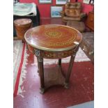 French Empire style inlaid occasional table
