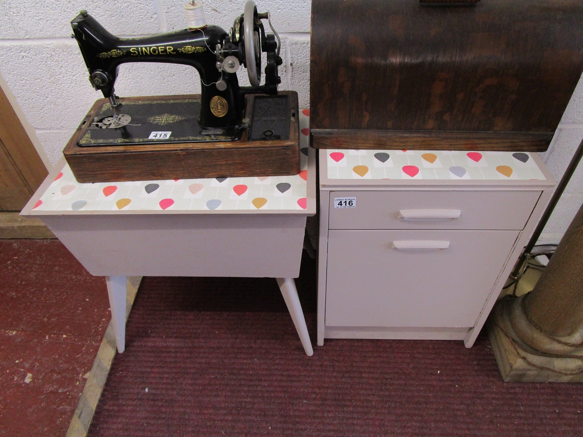 Painted cabinet and sewing table
