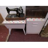 Painted cabinet and sewing table