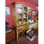 Zebra wood glazed cabinet