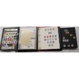 Stamps - Album & 2 stock books to include early GB - QV onwards - Seahorses noted