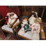 Collection of 8 vintage dolls