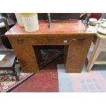 Burr Walnut pedestal desk