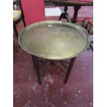 Oriental brass top table