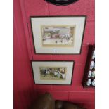 Pair of numbered & signed Cecil Aldin prints - No 102 The Talbot & 104 The White Hart