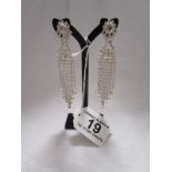 Chandelier clip earrings by Climate Dissent (Stand included)