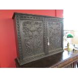 Early carved oak Estate cabinet