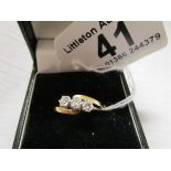 Good 18ct 3 stone diamond ring