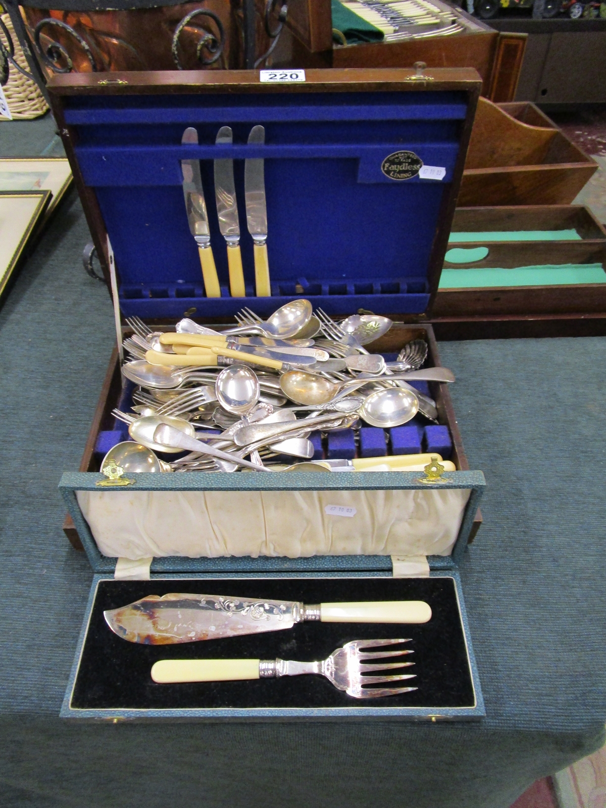 Boxed fish knife, fork and other flatware