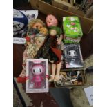 Collection of dolls and toys