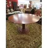 Large retro teak circular dining table