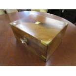 Victorian writing box with brass mounts