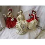 3 Royal Doulton figures - HN4214, HN4675, & HN2435