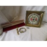 Ladies Rotary watch, another & mantle clock