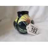 Moorcroft vase - Vibrant thistle design