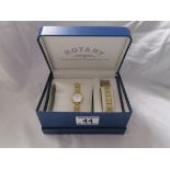 Boxed Rotary ladies watch and bracelet