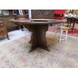 Oak dropleaf dining table