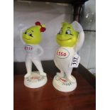 2 metal ESSO 'Mr and Mrs Drip' figure money boxes