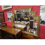 Ornate gilt framed overmantle mirror