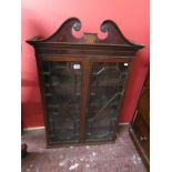 Victorian glazed bookcase top