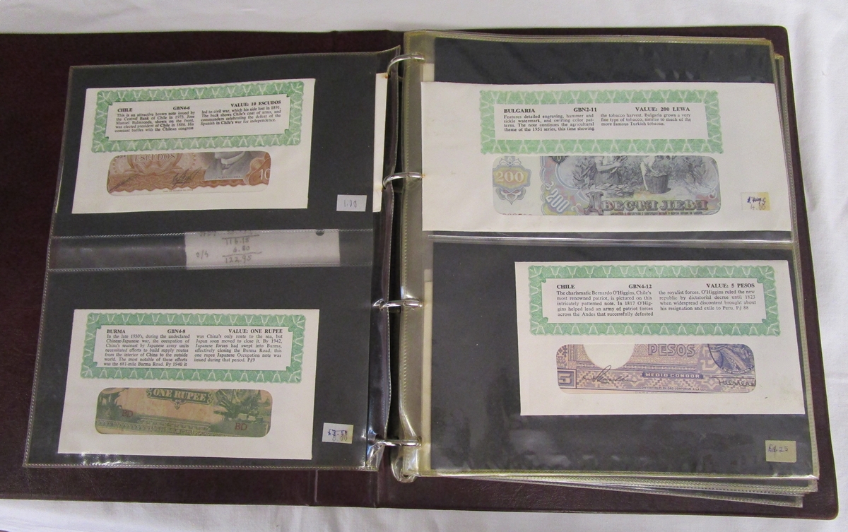 Folder of mint bank notes