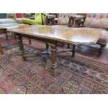 Oak & walnut drop leaf coffee table