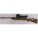 .22 air rifle with silencer, torch, telescopic & laser sights