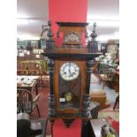 Victorian mahogany wall clock - Working order