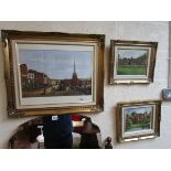 3 watercolours - Historic buildings by W A Green